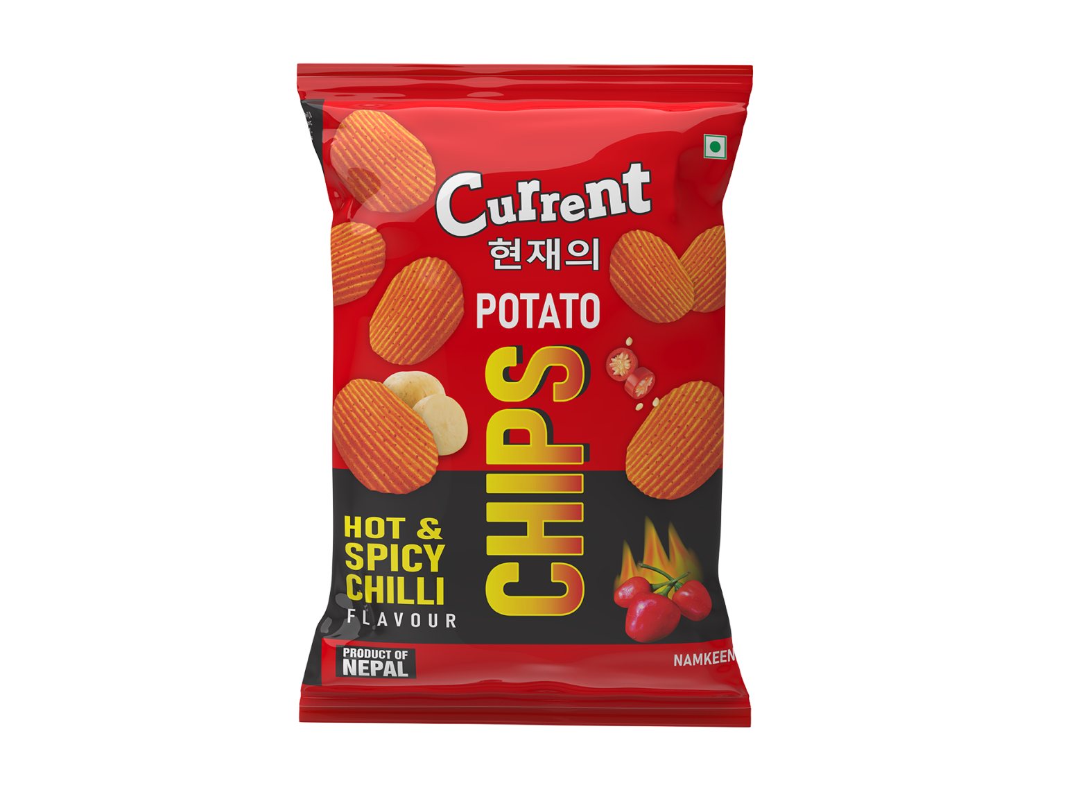 current  hot spicy chips(potato)